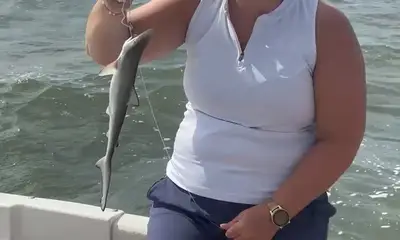 Capt Shep with the 6ft Shark! 