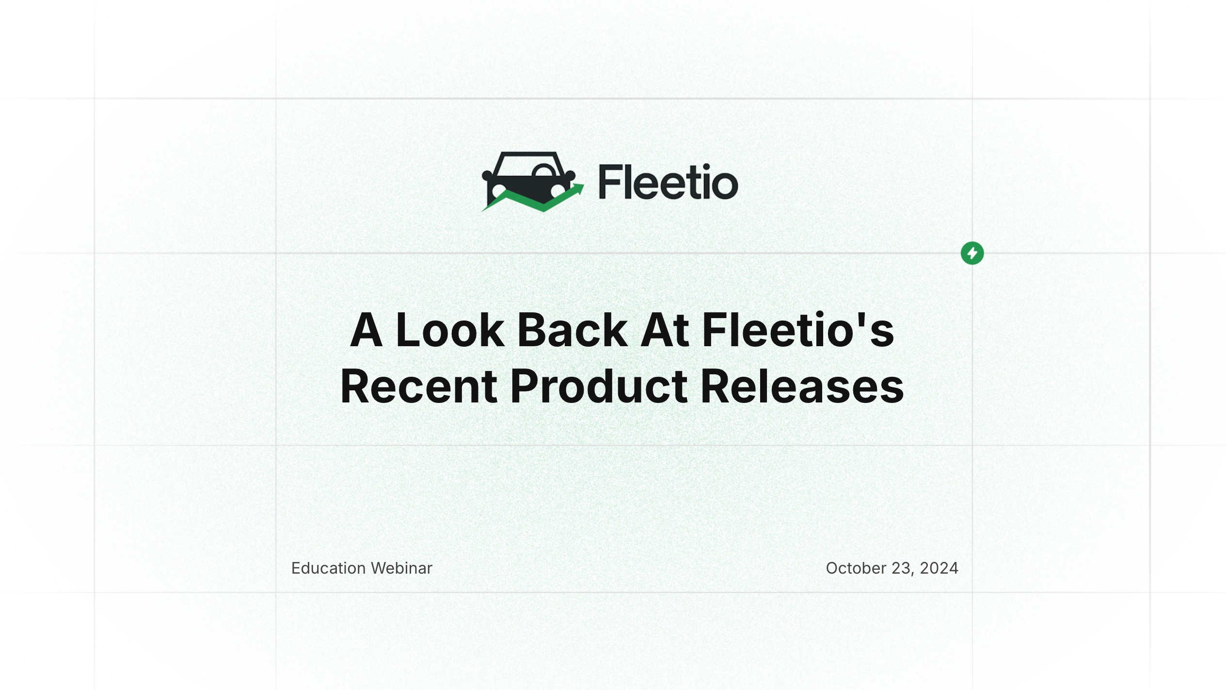 A Look Back At Fleetio's Recent Product Releases: Q3 2024