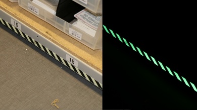 Photoluminescent Black Obstacle Marking Tape