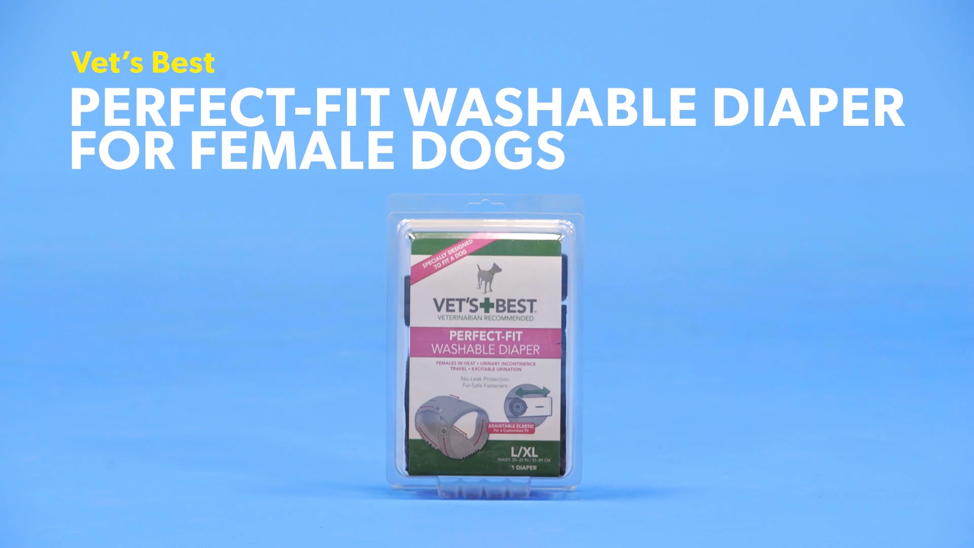 Vet's best perfect fit hotsell washable diaper