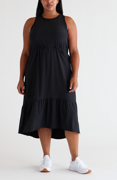 Zella Pursuit Tiered Midi Dress | Nordstrom