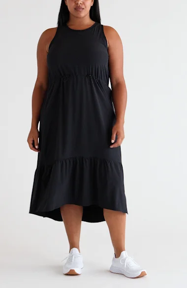Zella Pursuit Tiered Midi Dress | Nordstrom