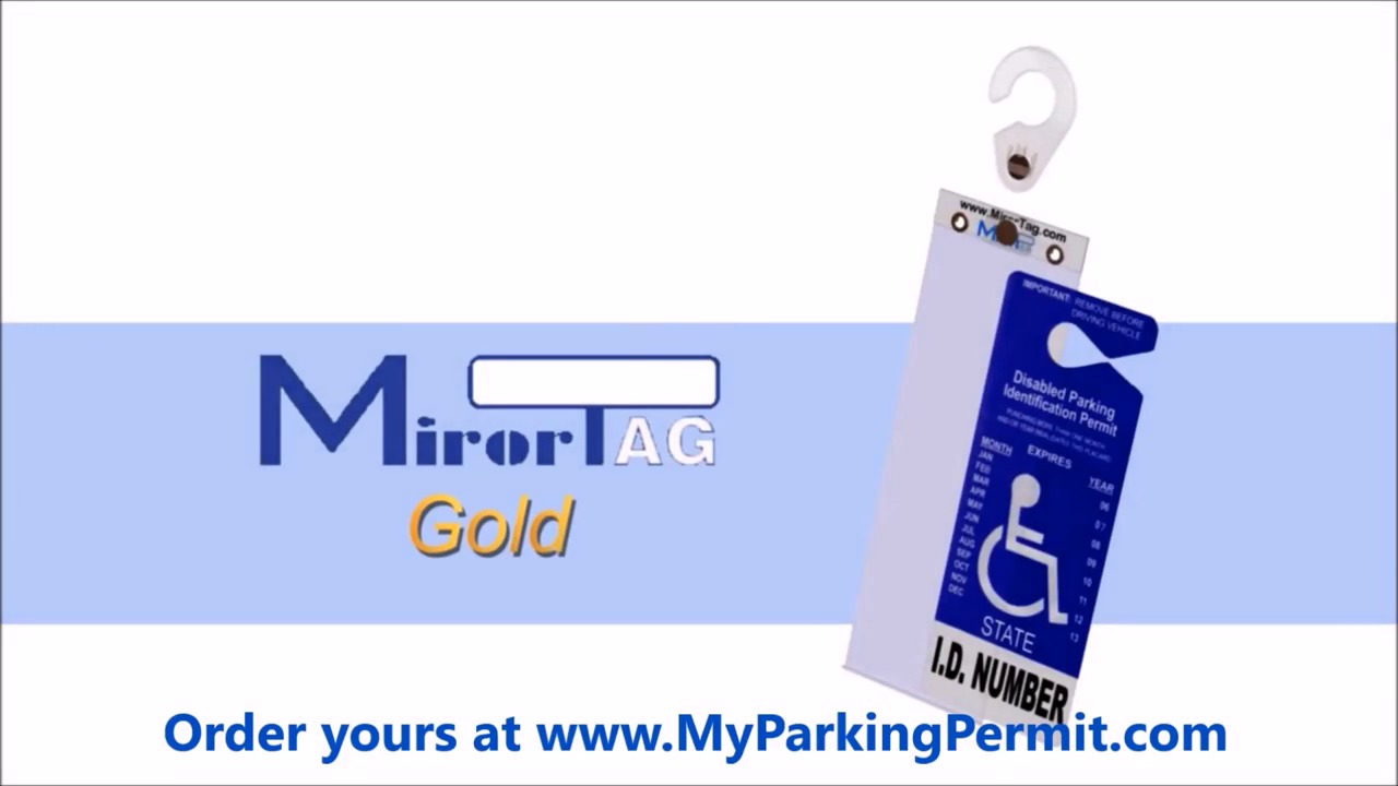 MirorTag™ Gold Parking Permit Holder & Protector