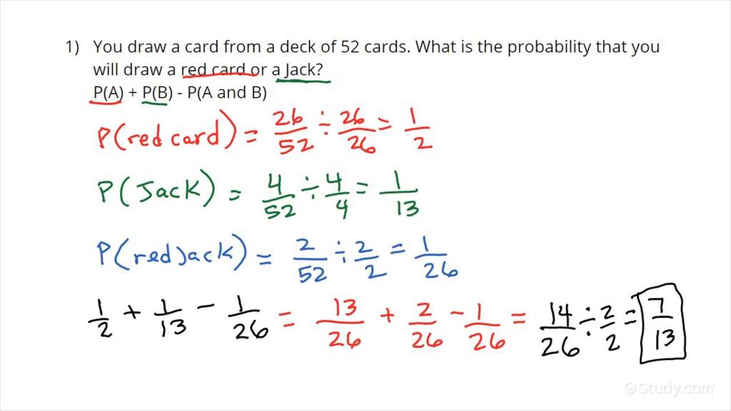 Calculating Event Probability Using the Addition Rule | Geometry ...