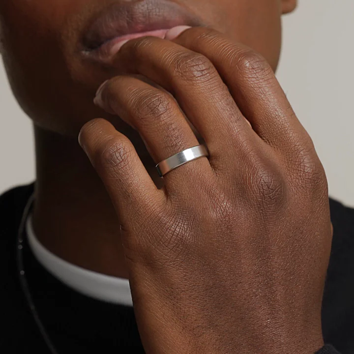 Mojave Matte 5mm Wedding Ring in 18K White Gold | Brilliant Earth