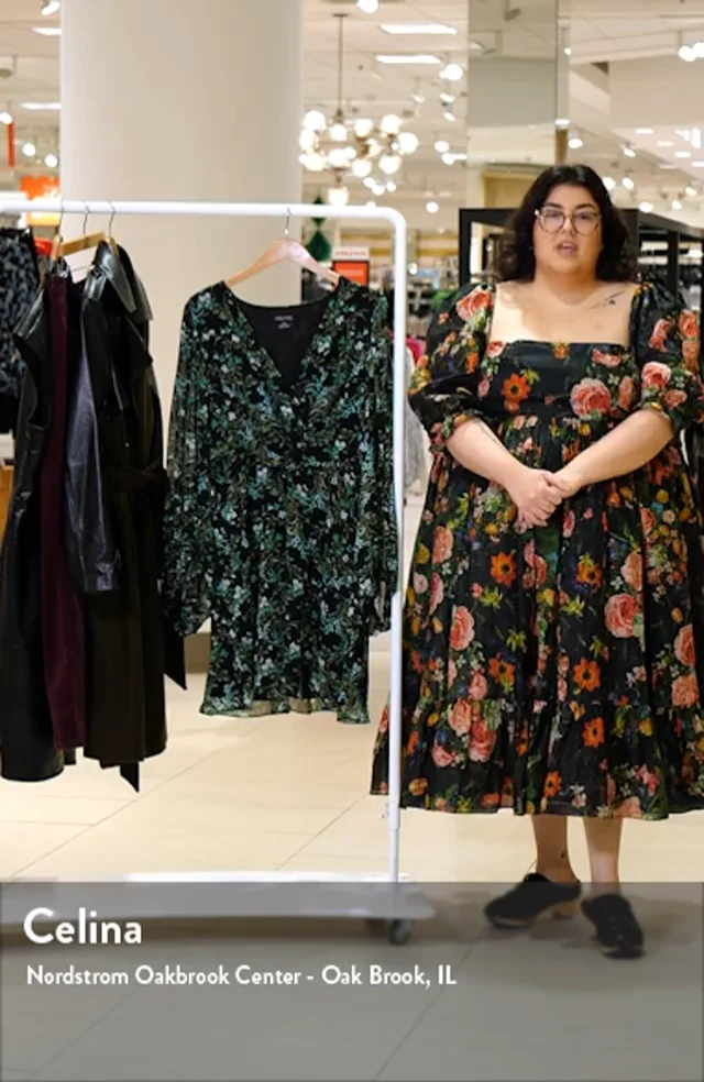 City Chic Naomi Floral Long Sleeve Faux Wrap Dress Nordstrom