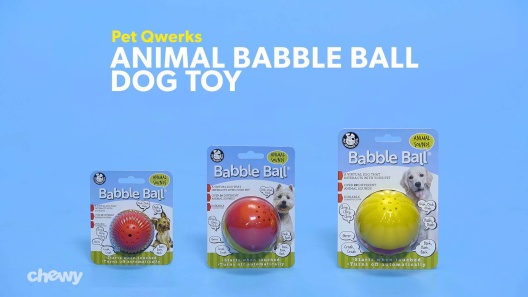 Pet Qwerks Animal Sounds Babble Ball Small-Interactive dog toy