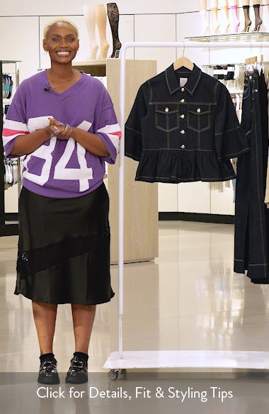 Mandie Denim Peplum Shirt Jacket (Women) | Nordstromrack