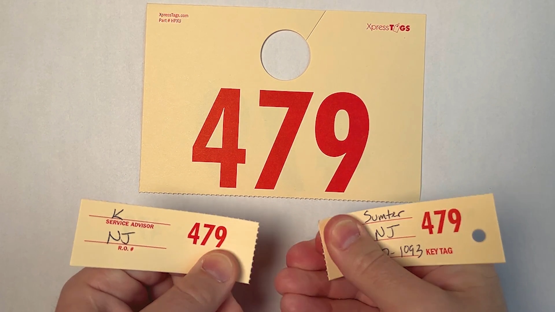 Valet Parking Key and Hang Tag