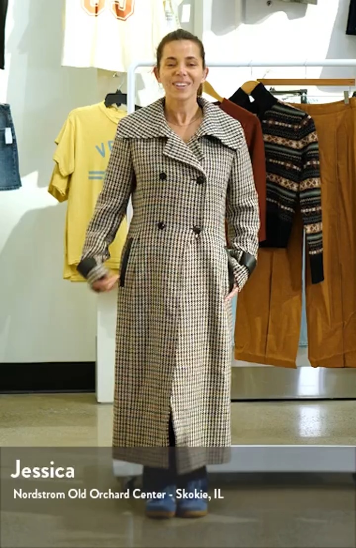 Mackage Elodie Houndstooth Double Breasted Coat | Nordstrom
