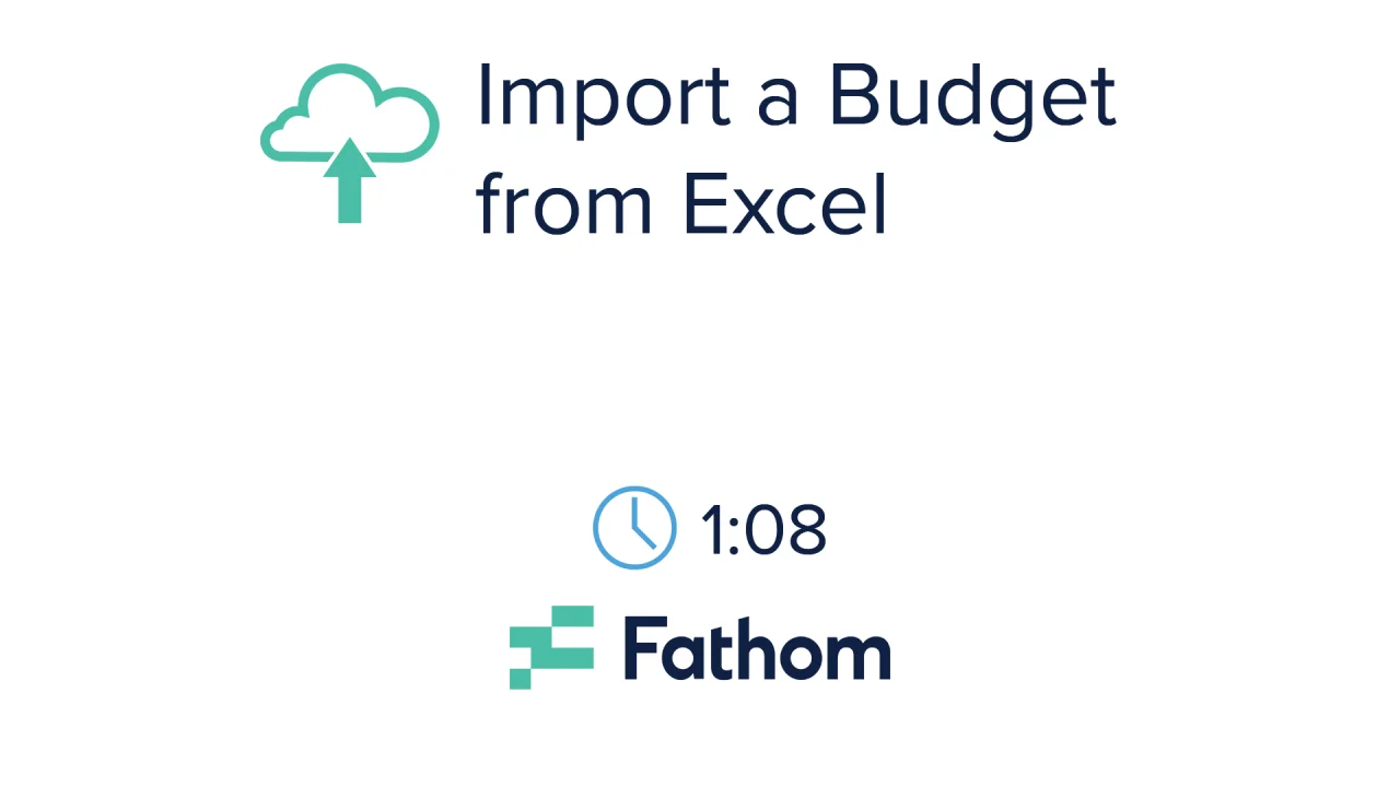 Import a budget from Excel