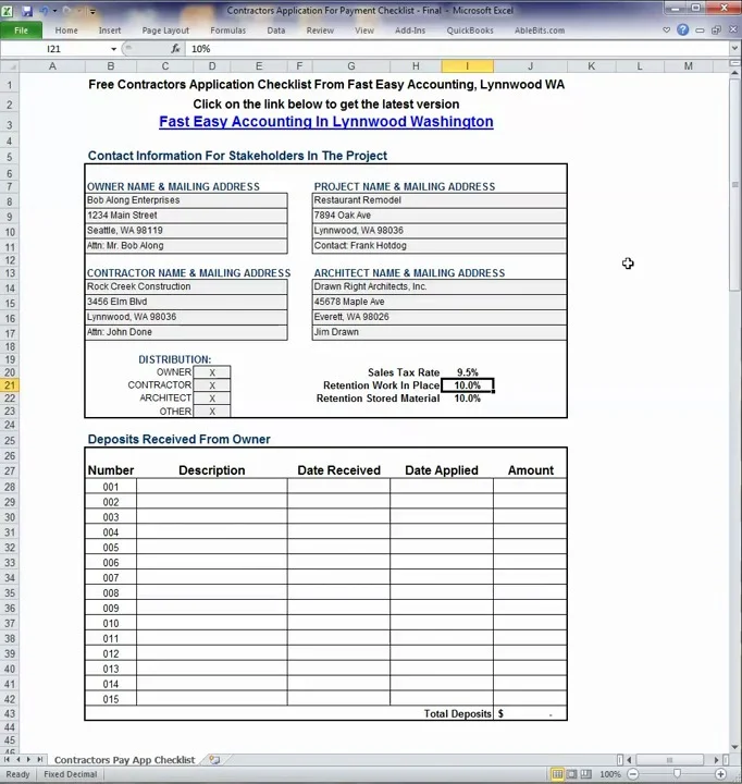 Application For Payment Template Excel Free Download Diver Download