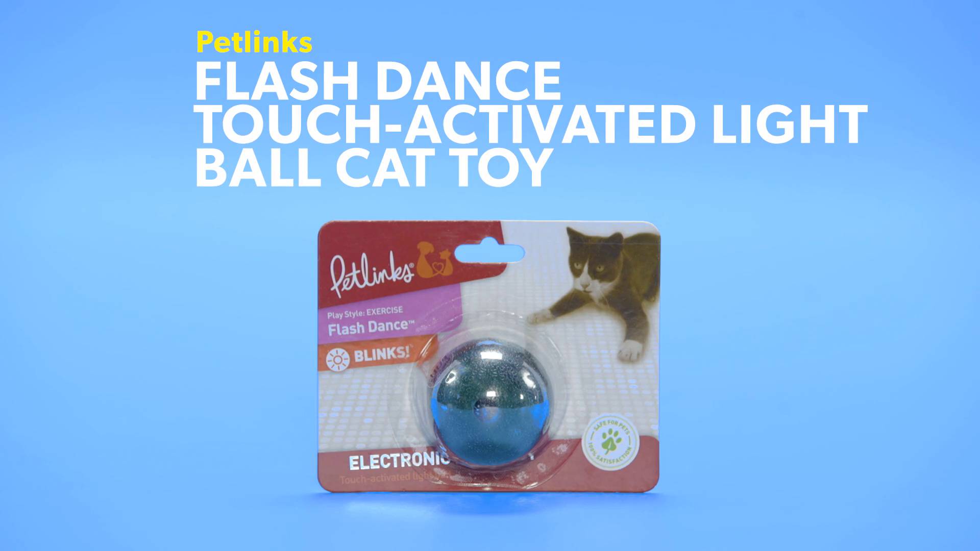 7660 B617 Plastic Pet Cat Kitten Light Up Flashing Ball Creative Interactive Toy 