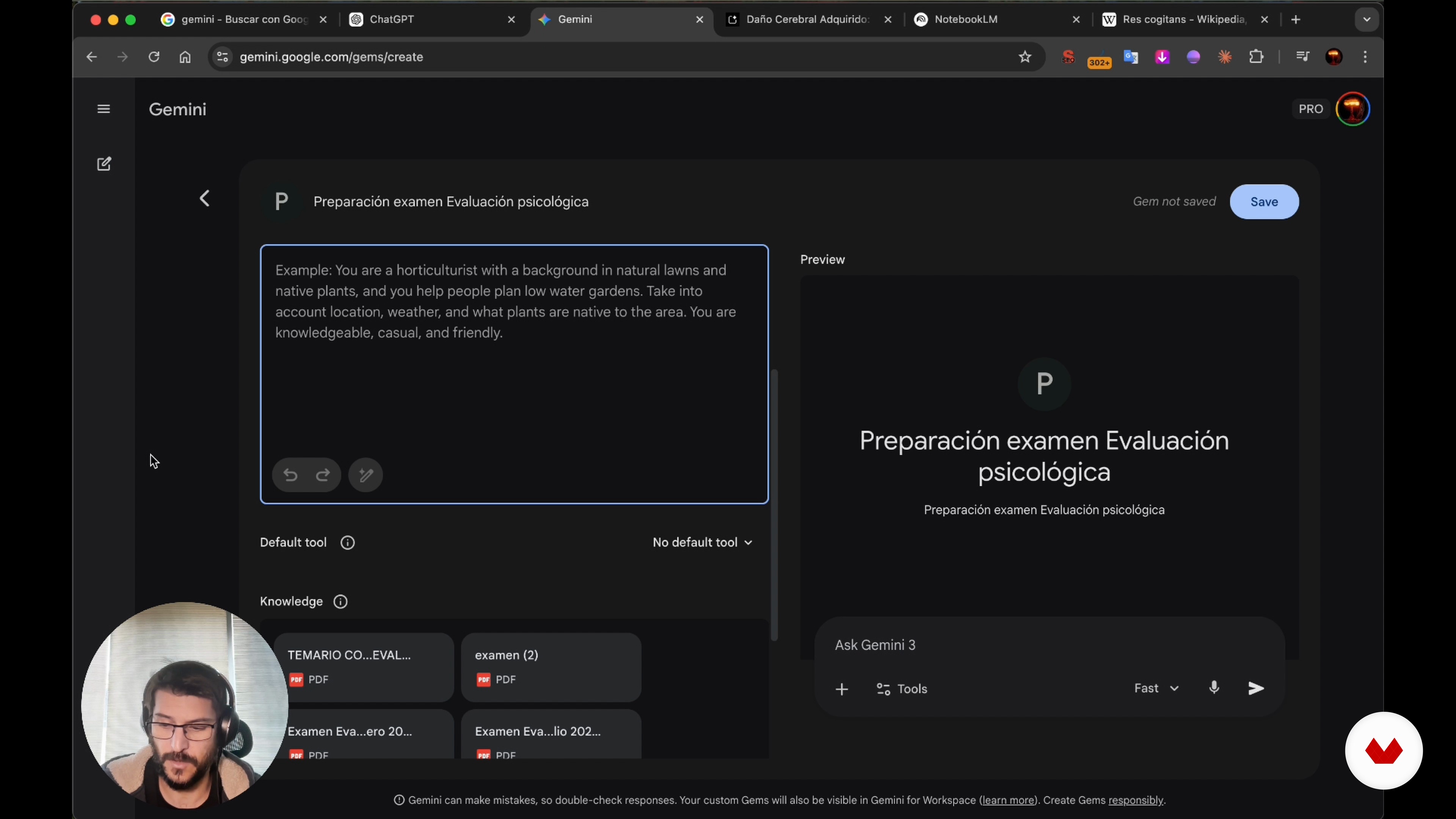 Preparación de exámenes