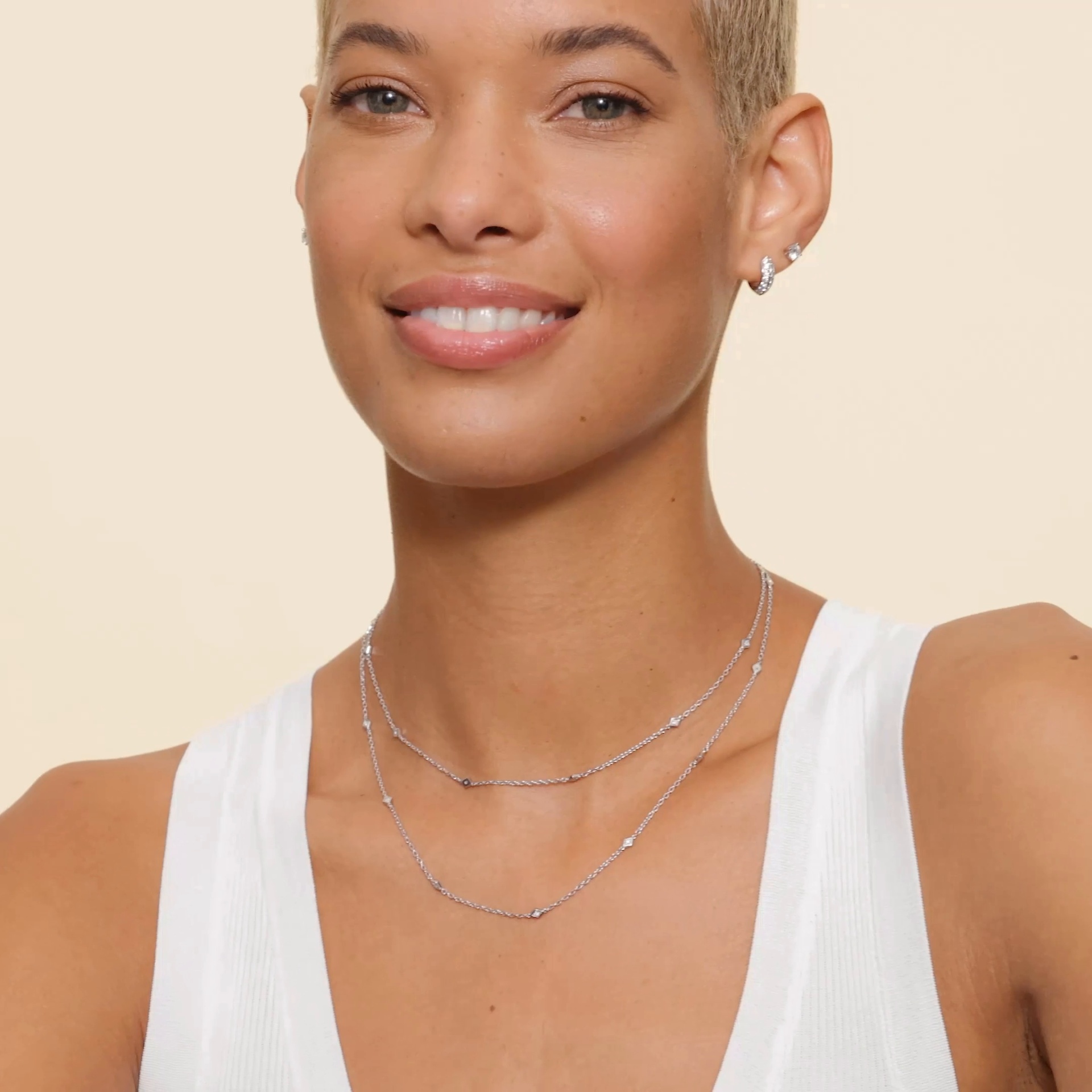 Silver Marquesa Strand 36 in. Diamond Necklace (1/8 ct. tw.)