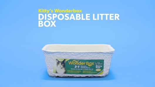  Kitty's Wonderbox Disposable Litter Box, 2-in-1 Functionality,  Disposable Cat Litter Box And Liner , 3 count : Litter Boxes : Pet Supplies
