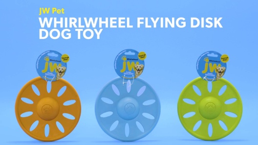 JW Pet Whirlwheel Flying Disc Natural Rubber Wheel Interactive Fun Dog Toy  Large