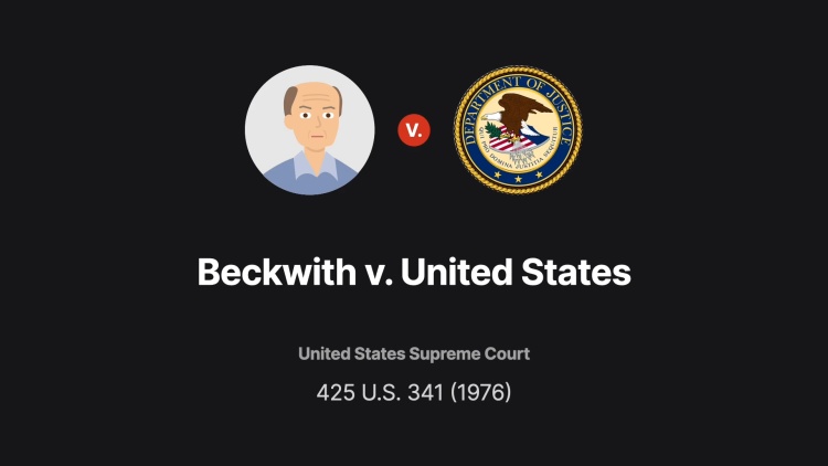 Beckwith v. United States