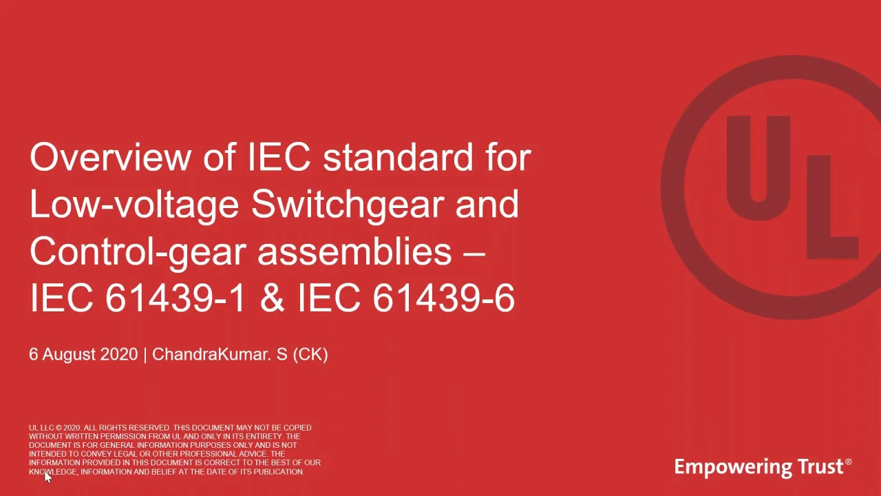 Overview of IEC 61439-1 and IEC 61439-6 | UL Solutions