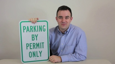 Permit Parking Residents Vehicles Towed Sign