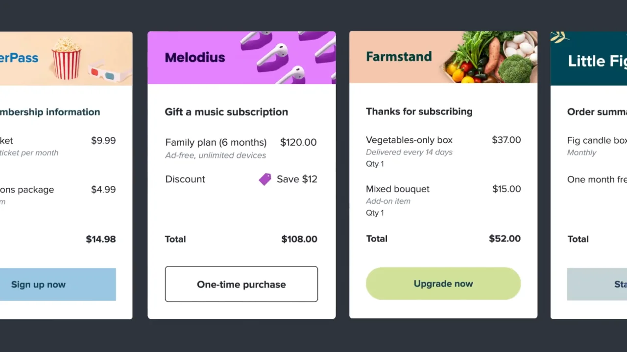 Recurly product features