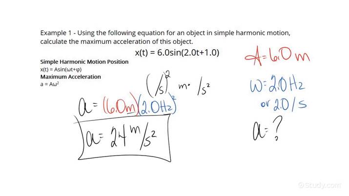 calculating-the-maximum-acceleration-of-an-object-in-simple-harmonic