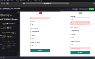 Best Practices for Displaying Form Errors - Avoid Generic Error Messages