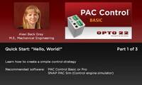 PAC Control QuickStart 1: Hello World! (Part 1 of 3, ~4 min)