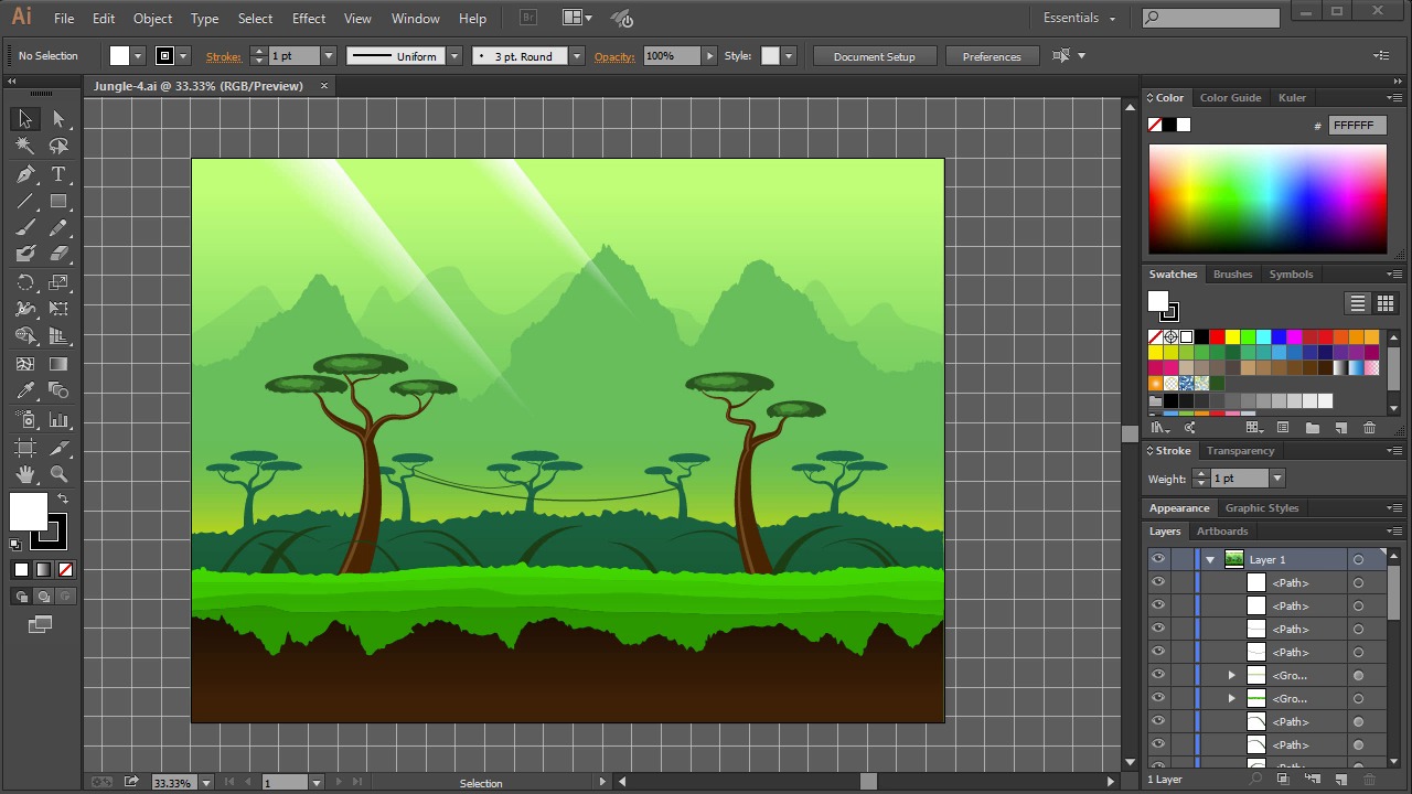 The Fundamentals of Background Art for Video Games - Jungle Background ...