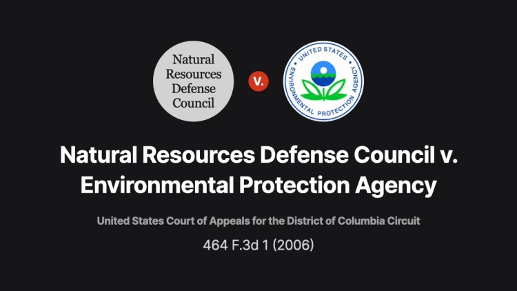 Natural Resources Defense Council v. Environmental Protection Agency