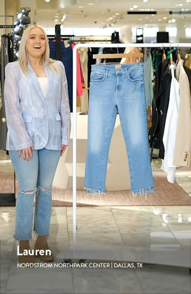 MOTHER The Insider High Waist Step Frayed Hem Crop Jeans MOTHER The Insider High Waist Step Frayed Hem Crop Jeans