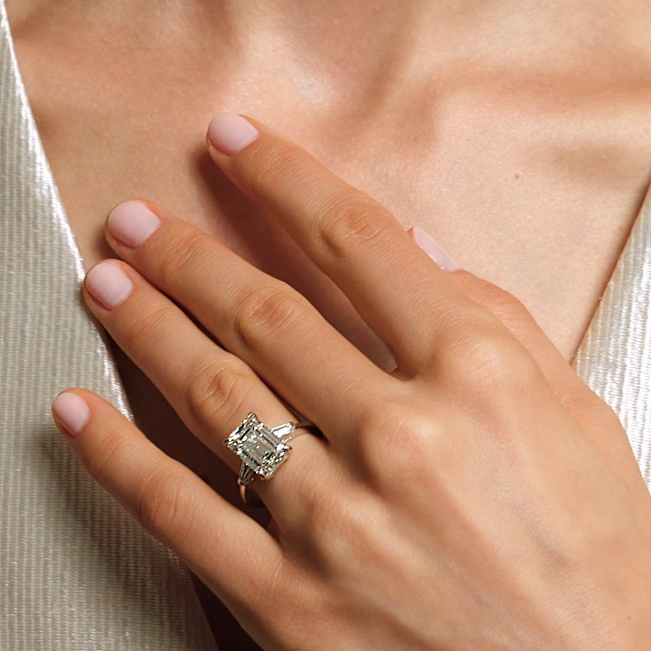 Platinum Symphony Three Stone Diamond Ring (1/2 ct. tw.)