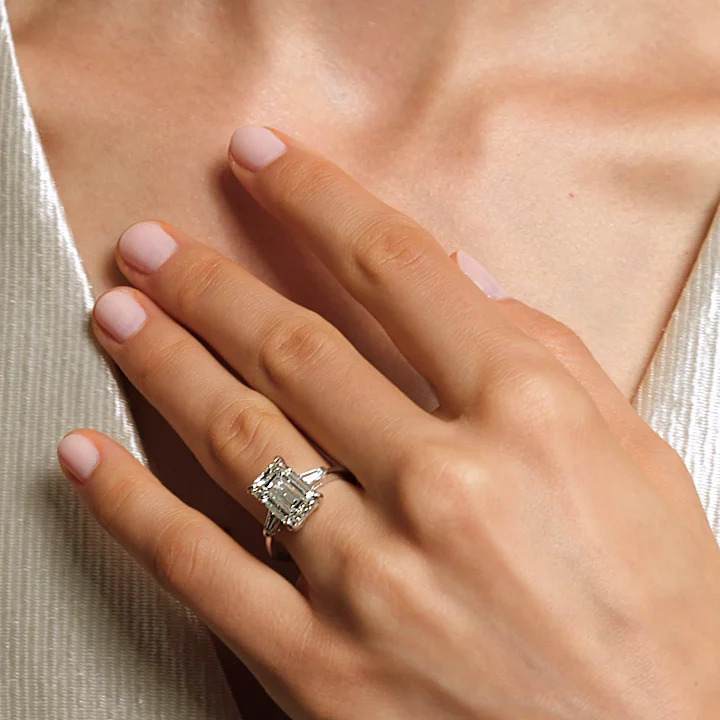 18K White Gold Symphony Three Stone Diamond Ring (1/2 ct. tw.)