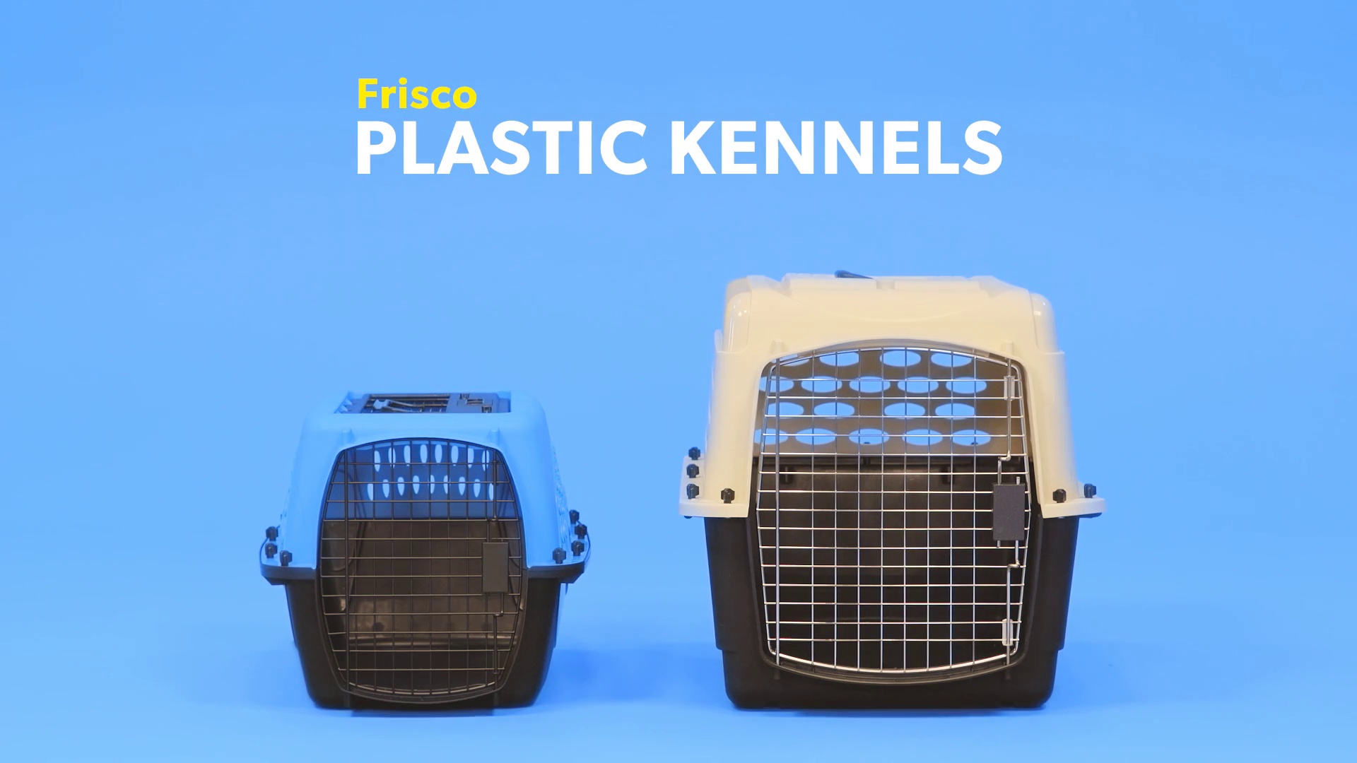 frisco two door top load plastic kennel